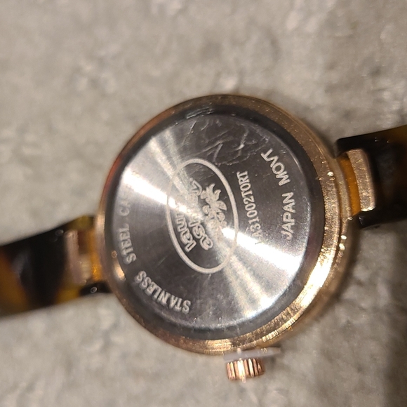 Laura Ashley Rose Gold Leopard Print Skinny Watch - Picture 6 of 8